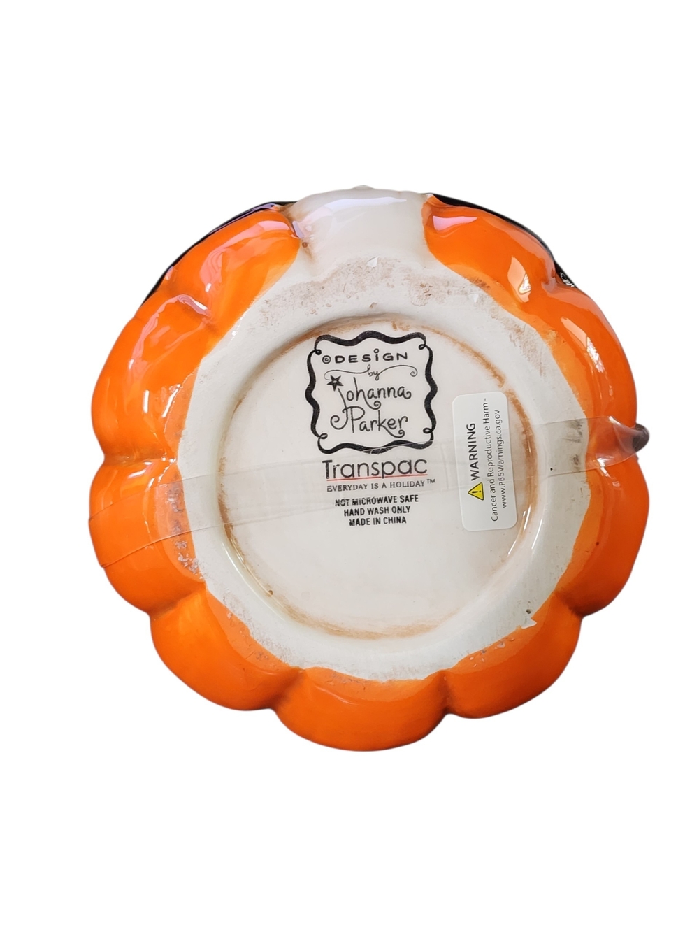 Johanna Parker - Transpac - Black & Orange - Small Halloween Owl Jar - Picture 8 of 8